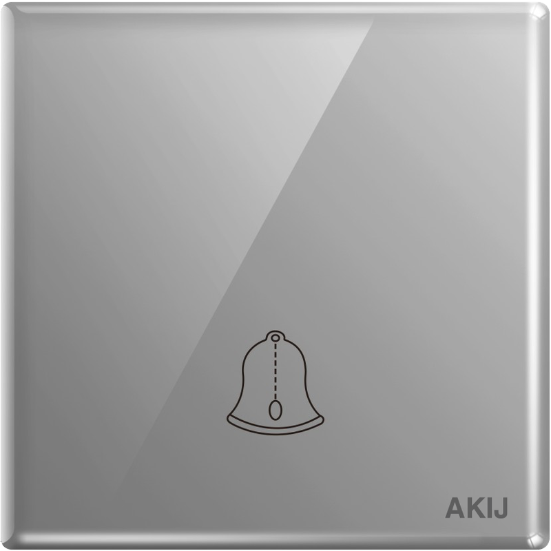 AKIJ Divine Door Bell Switch-Grey - FDGDBS91902