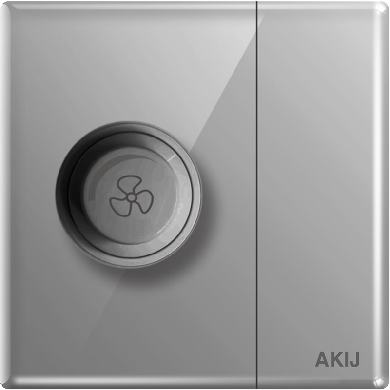 AKIJ Divine Fan Dimmer With 2 Way Switch- Grey - FDGFD291906