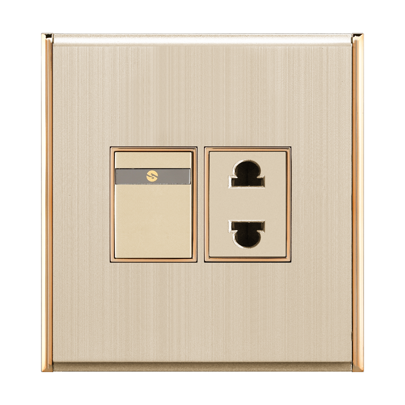 Akij Aura 2 Pin Socket With Switch - FGA2PS00010