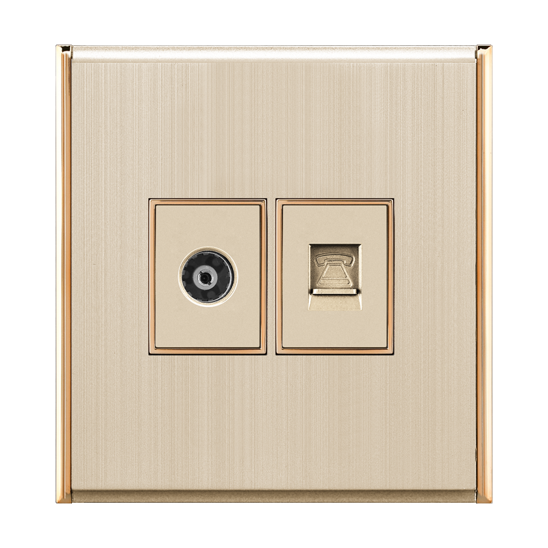 Akij Aura TV and Telephone Socket - FGATVTS0017