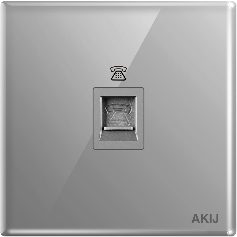 Akij Divine Telephone Socket -Grey - FDGTSW91916