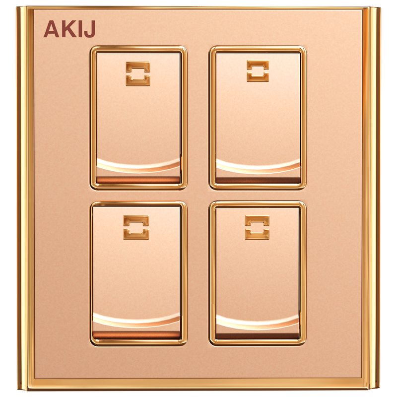 Akij Innova 4 Gang 1 Way Switch - FGI4G1W0050