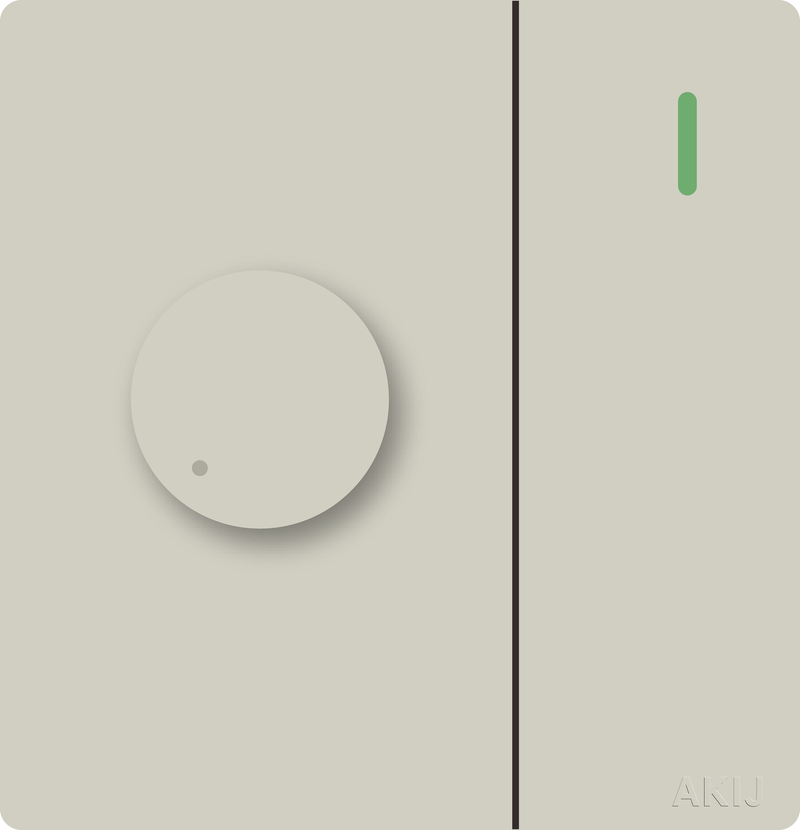 Akij Roma Fan Dimmer With 1 Way Switch -Golden - FRFD1W10957