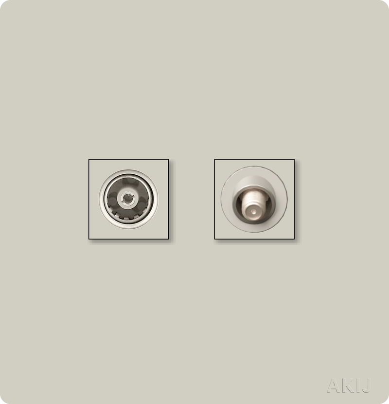 Akij Roma TV and Telephone Socket- Golden - FRTVTP10965