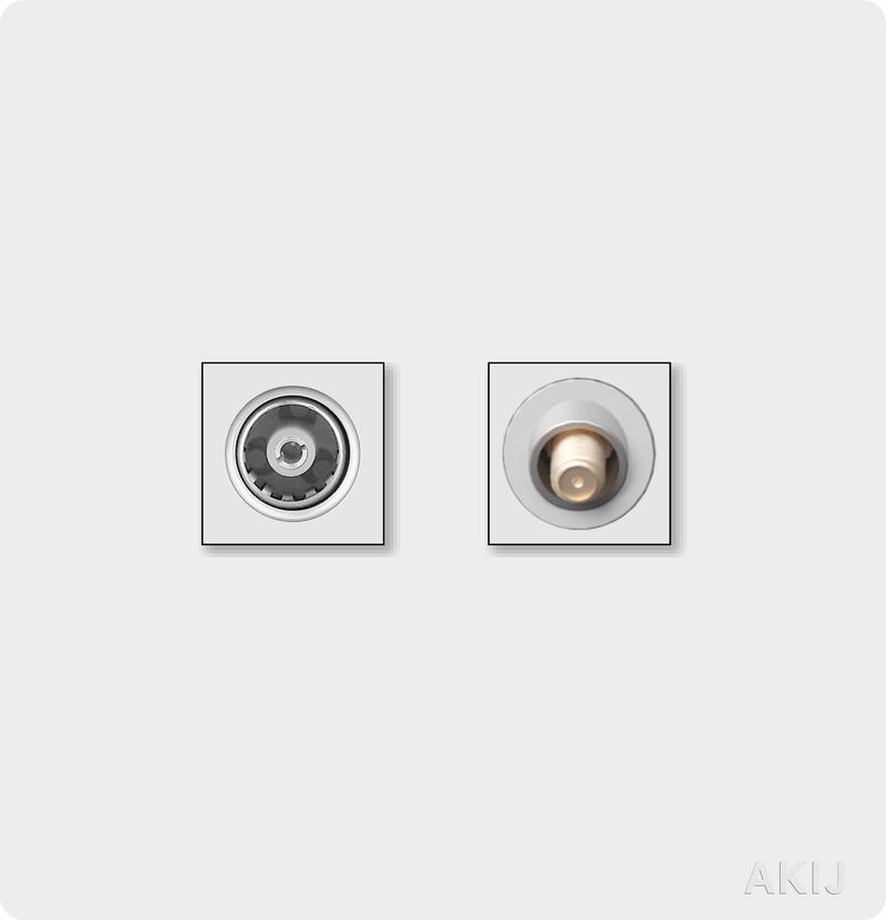 Akij Roma TV and Telephone Socket -White - FRTVTP10986
