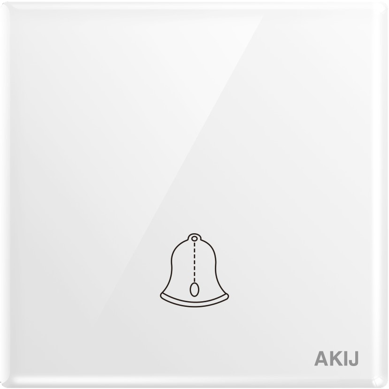 AKIJ Divine Door Bell Switch-White - FDWDBS91880