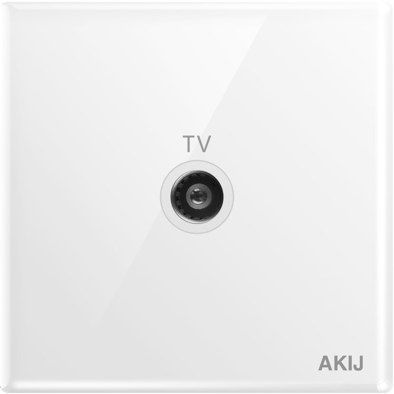Akij Divine TV Socket -White - FDWTVS91891