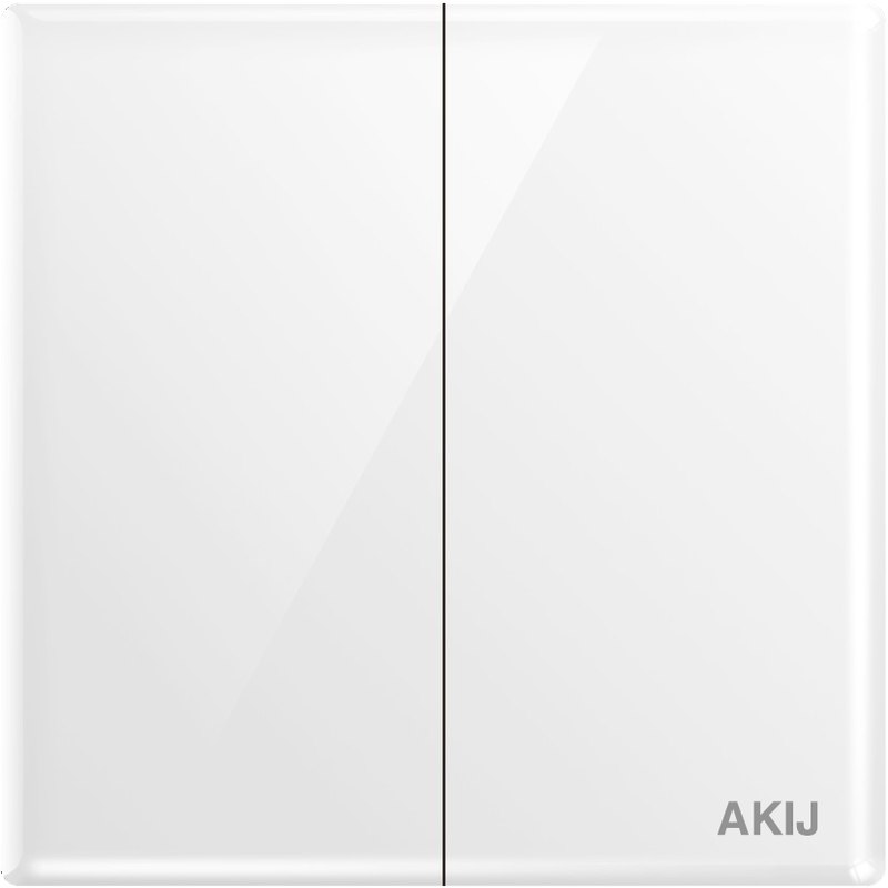 AKIJ Divine 2 Gang 2 Way Switch- White - FDW2G291877