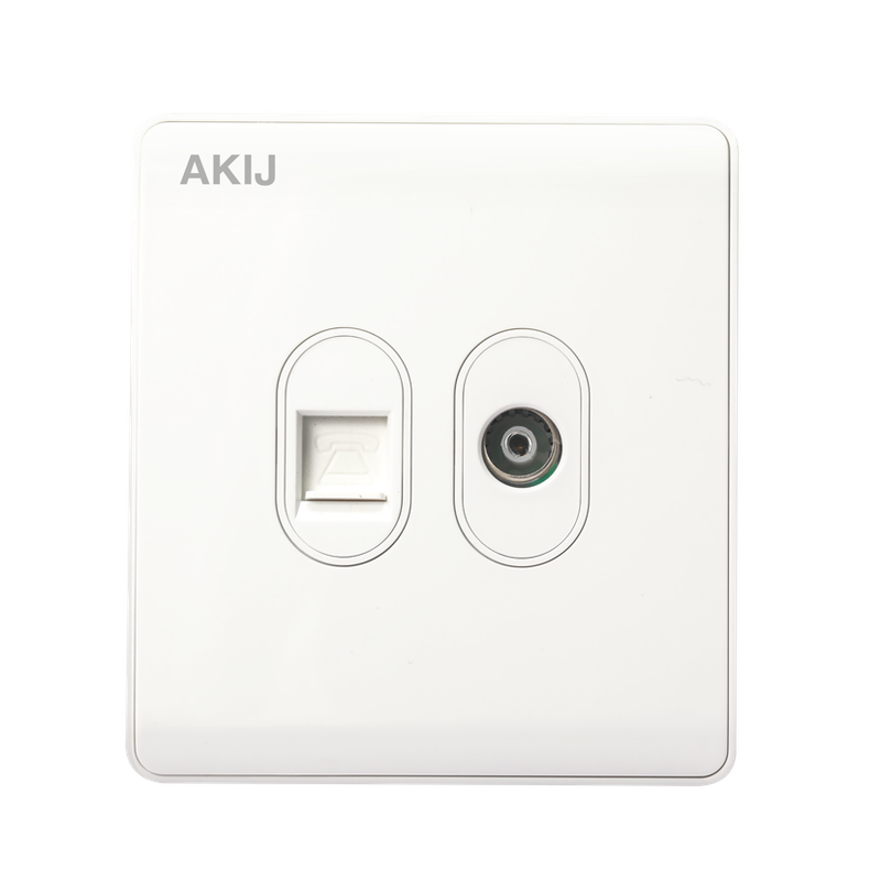 Akij Elite TV and Telephone Socket - FGETVTS1875
