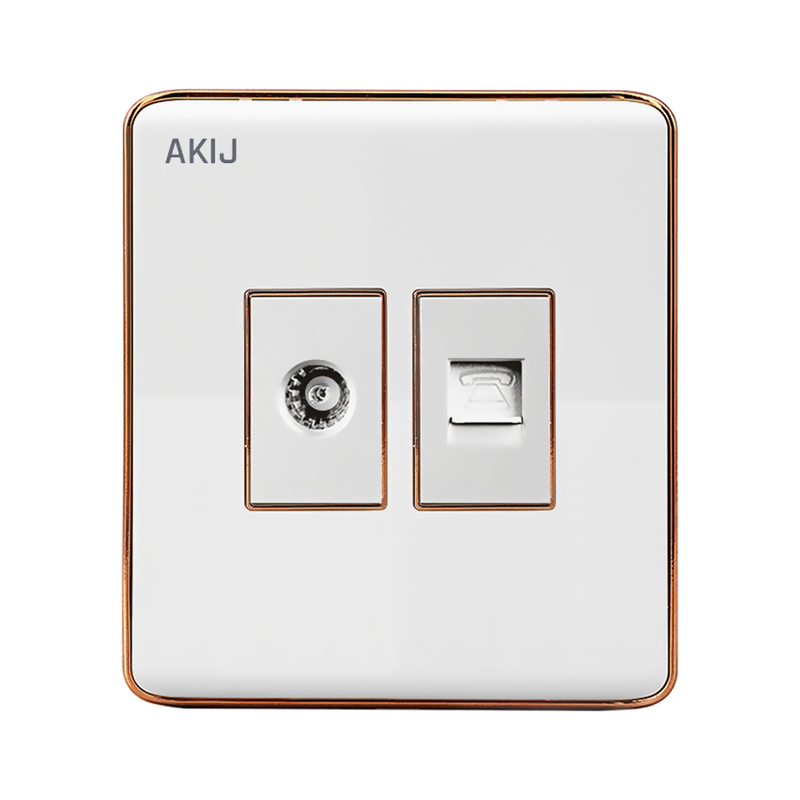 Akij Delight TV & Telephone Socket - FGDTVTS0039