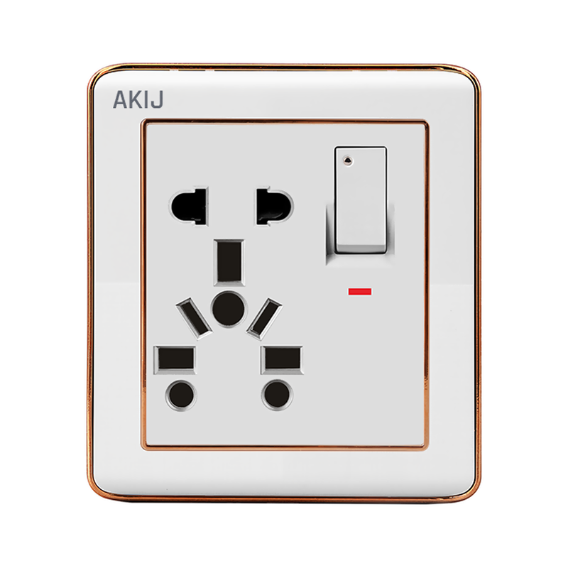 Akij Delight Combination Socket With Switch 16A - FGDCSS00037