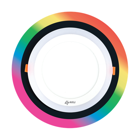 Akij LED Panel Light Round Ceiling 12W+4W Rainbow - FGLRC121878