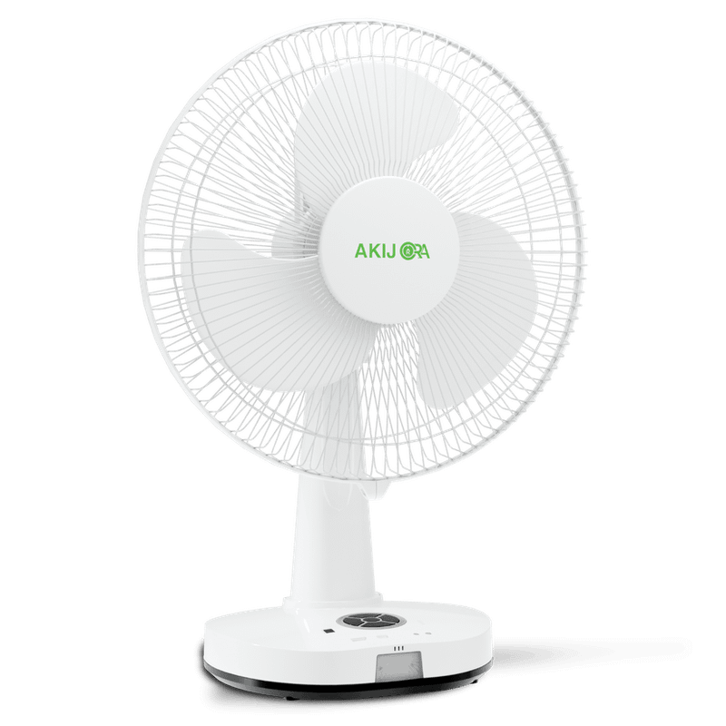 AKIJ ORA BLDC Rechargeable Table Fan 12 Inches-White - FGTF1293402