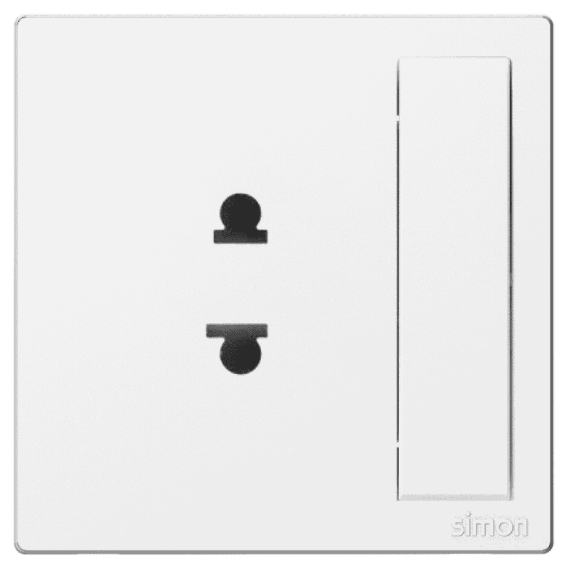 M3 White 2 Pin Socket With Switch - FGMW2P90406