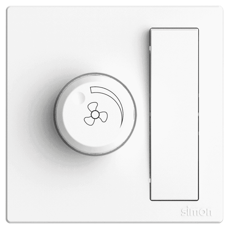 M3 White Fan Dimmer With 1 Way Switch - FGMWFD90398