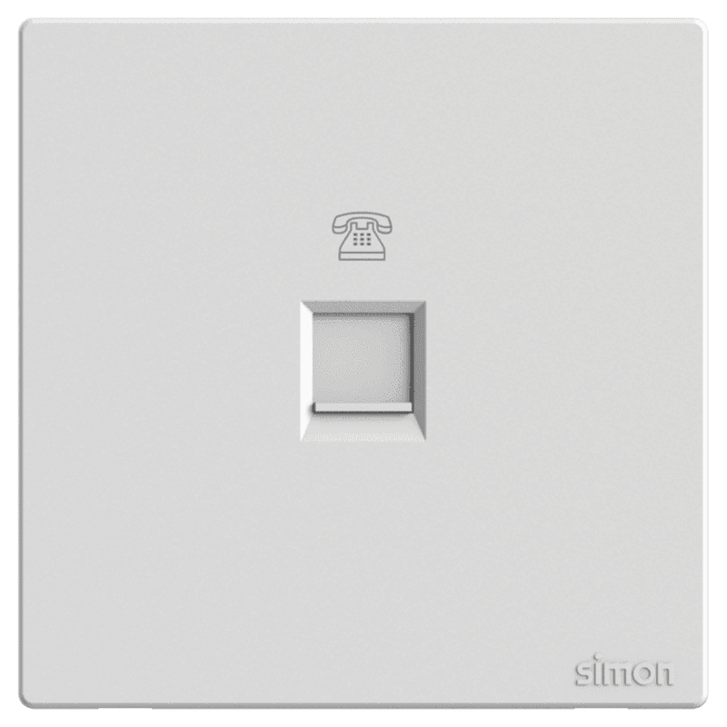 M3 White Telephone Socket - FGMWTL90404