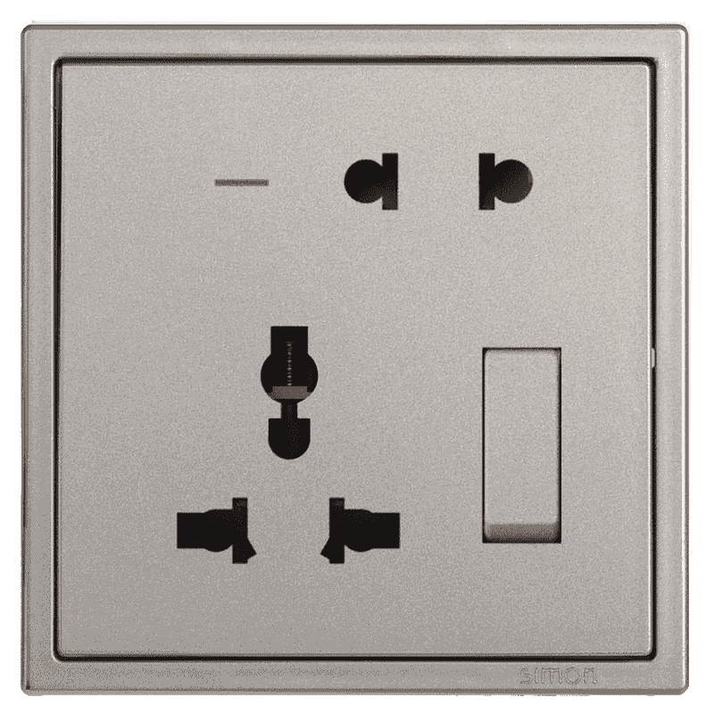 I7 Champagne Multi Socket With Switch 13A - FI7CMS90443