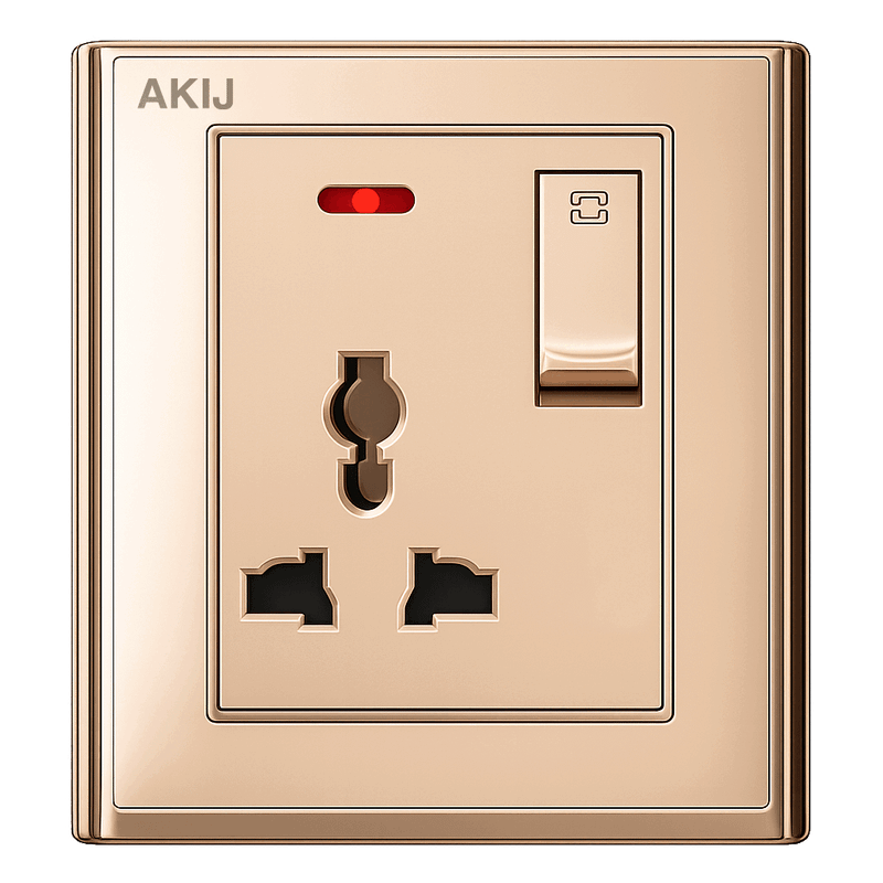 Akij Innova 3 Pin Universal Socket With Switch 13A - FGI3PUS0055