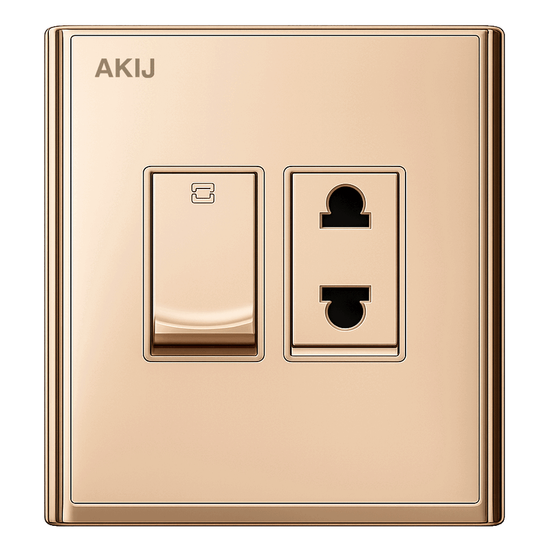 Akij Innova 2 Pin Socket With Switch - FGI2PS00054