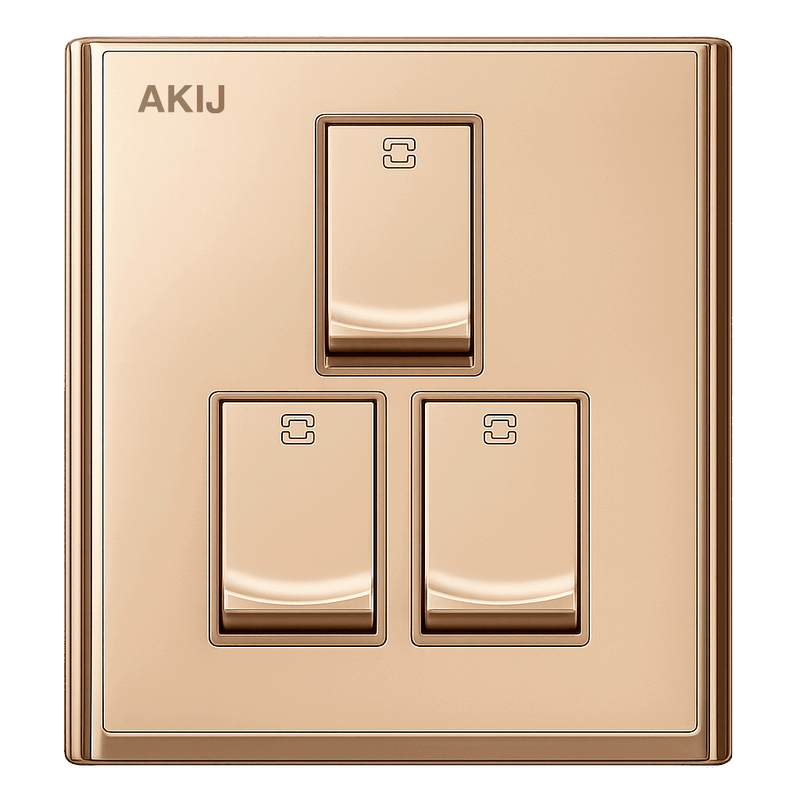 Akij Innova 3 Gang 1 Way Switch - FGI3G1W0049