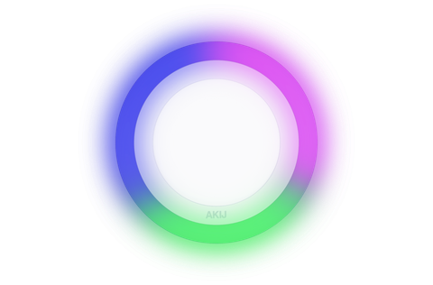 Akij LED Panel Light Round Surface 12W+4W Rainbow - FGPLRS91042