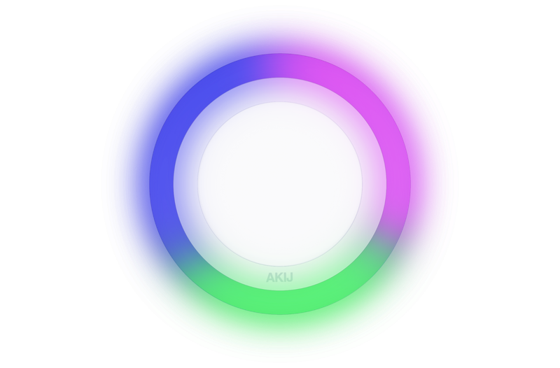 Akij LED Panel Light Round Surface 12W+4W Rainbow - FGPLRS91042